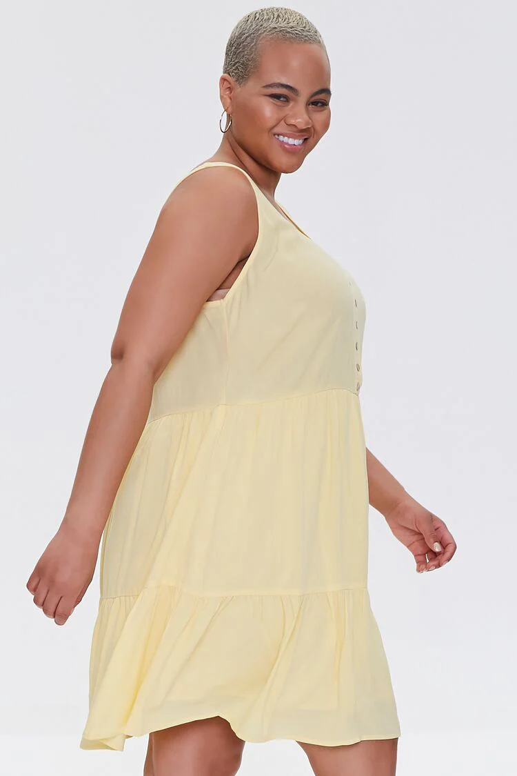 Plus Size Tiered Mini Dress - Image 2