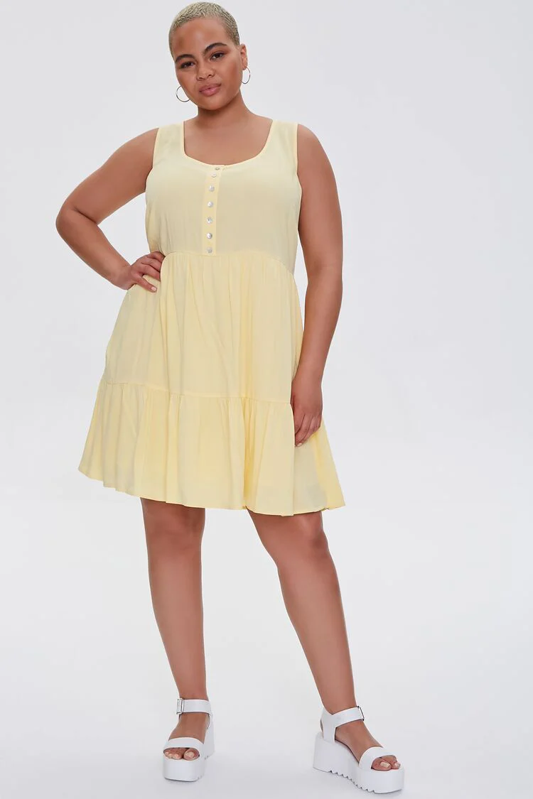 Plus Size Tiered Mini Dress - Image 4