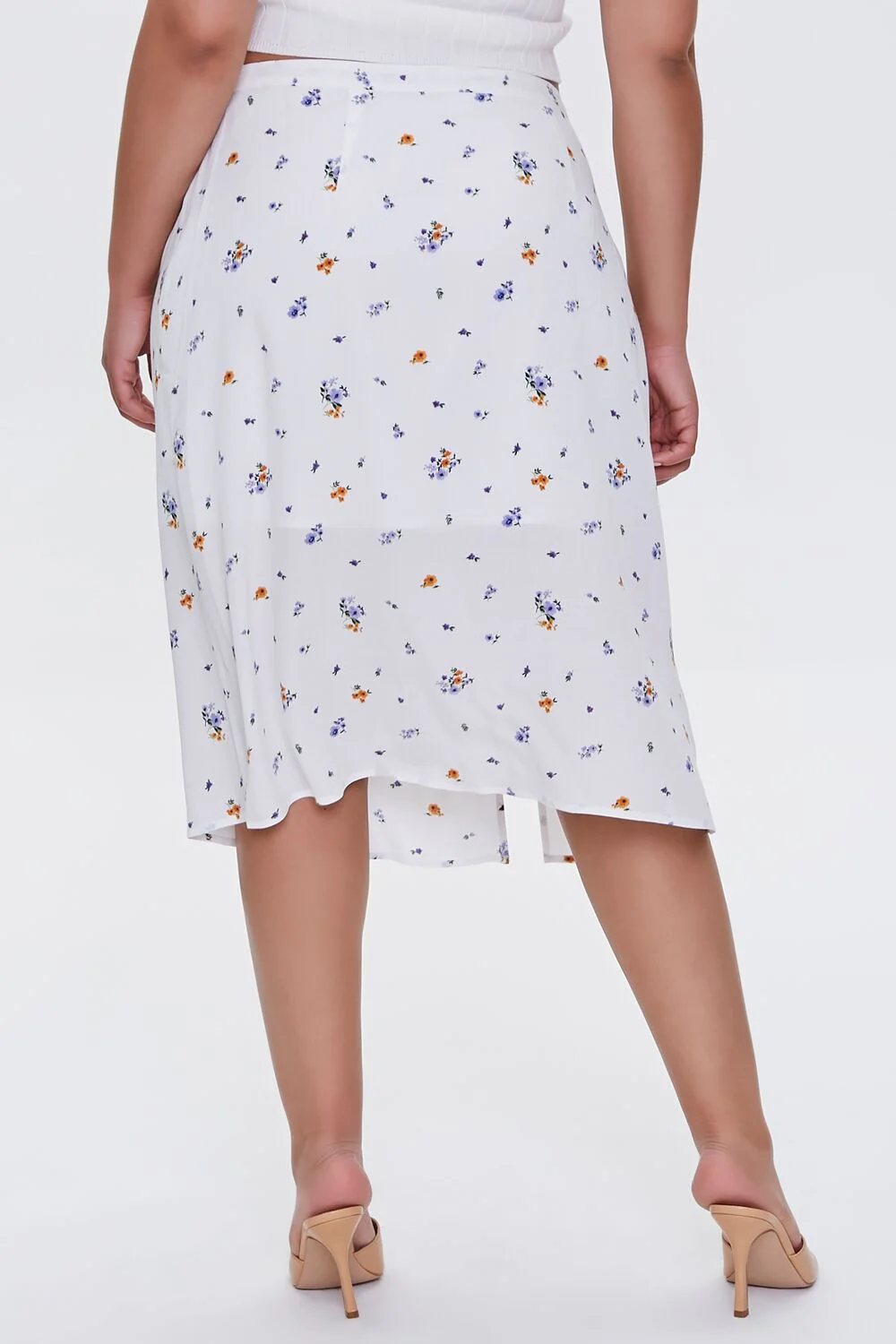 Plus Size Floral Print Skirt - Image 4