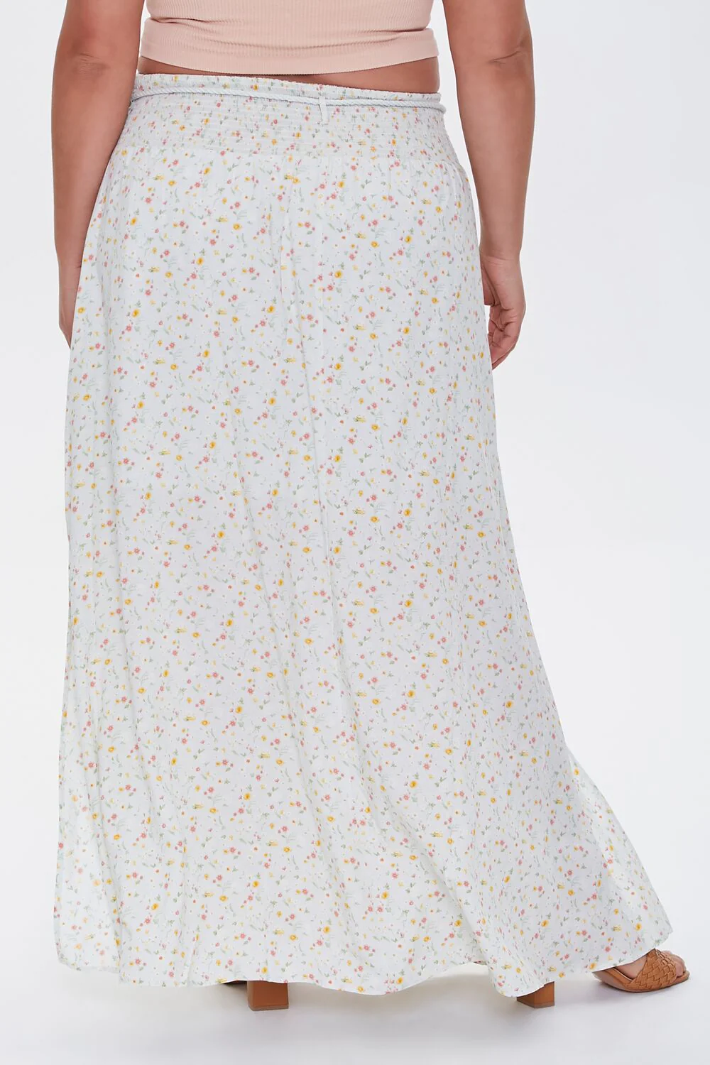 Plus Size Floral M-Slit Skirt - Image 4