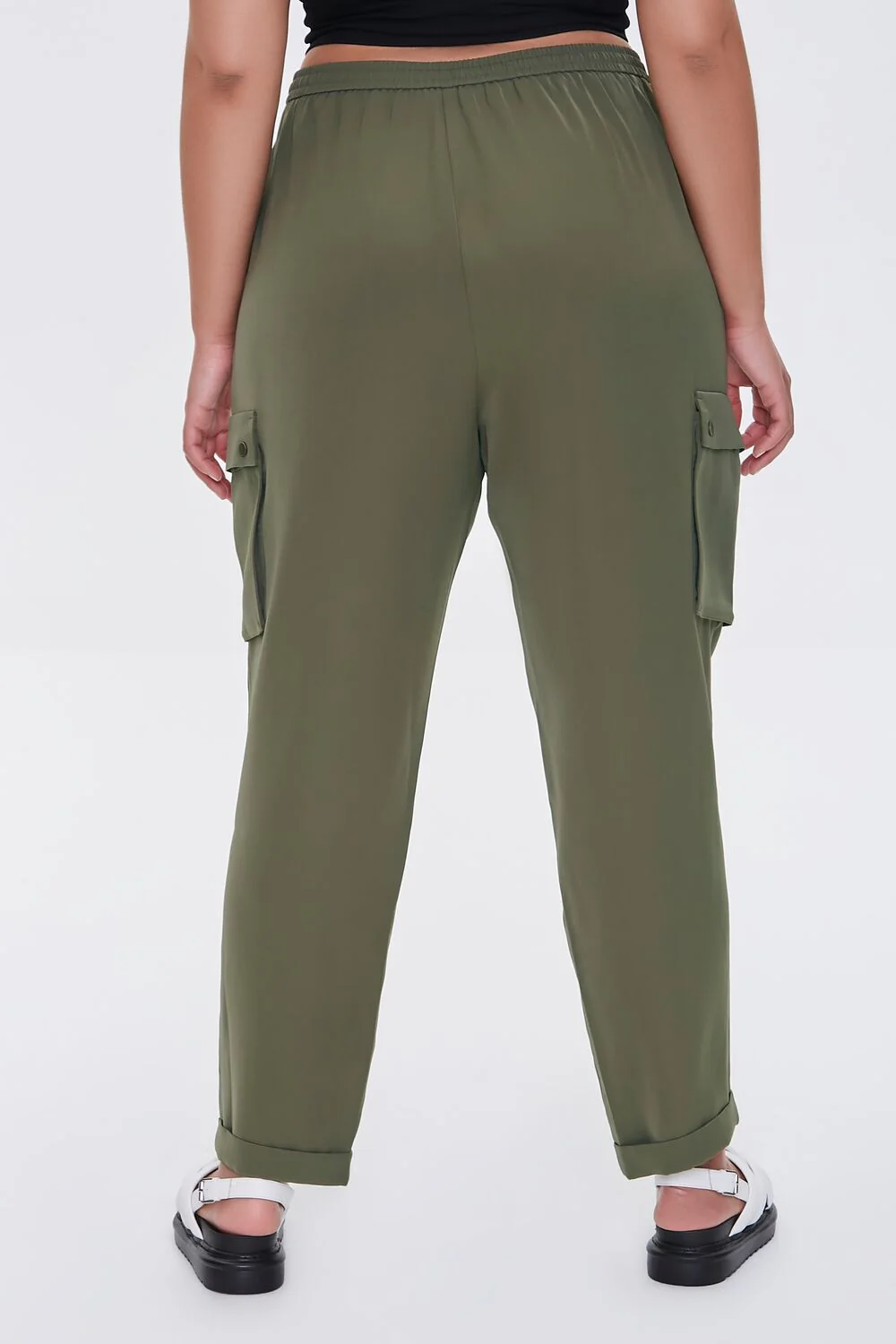 Plus Size Drawstring Cargo Pants - Image 4