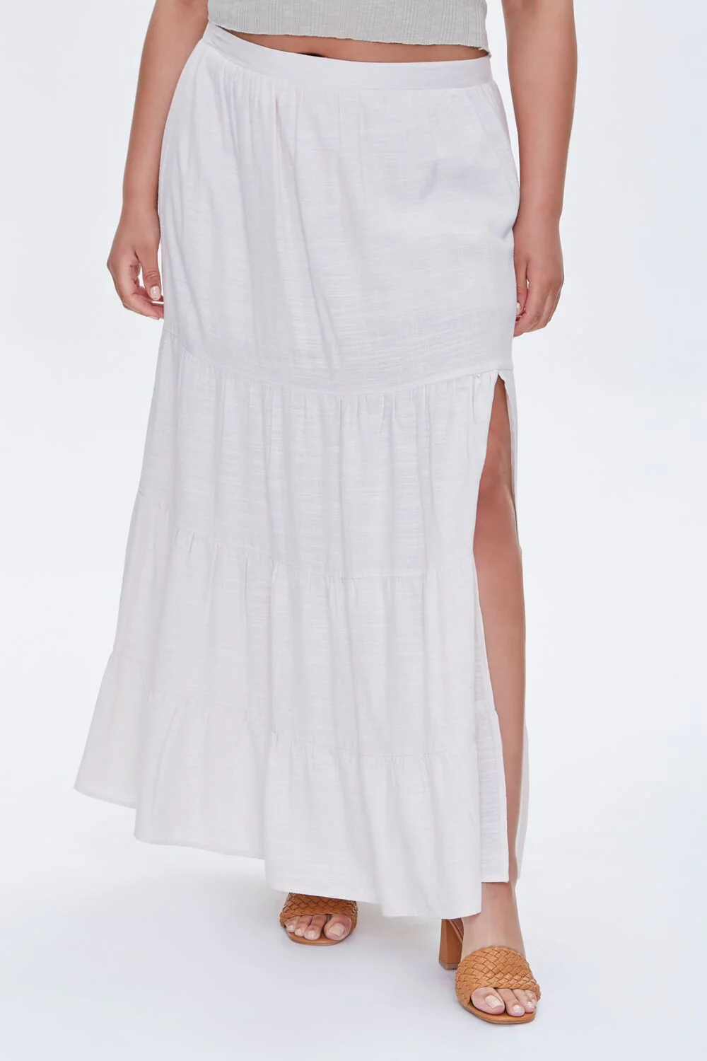 Plus Size Linen Maxi Skirt - Image 2