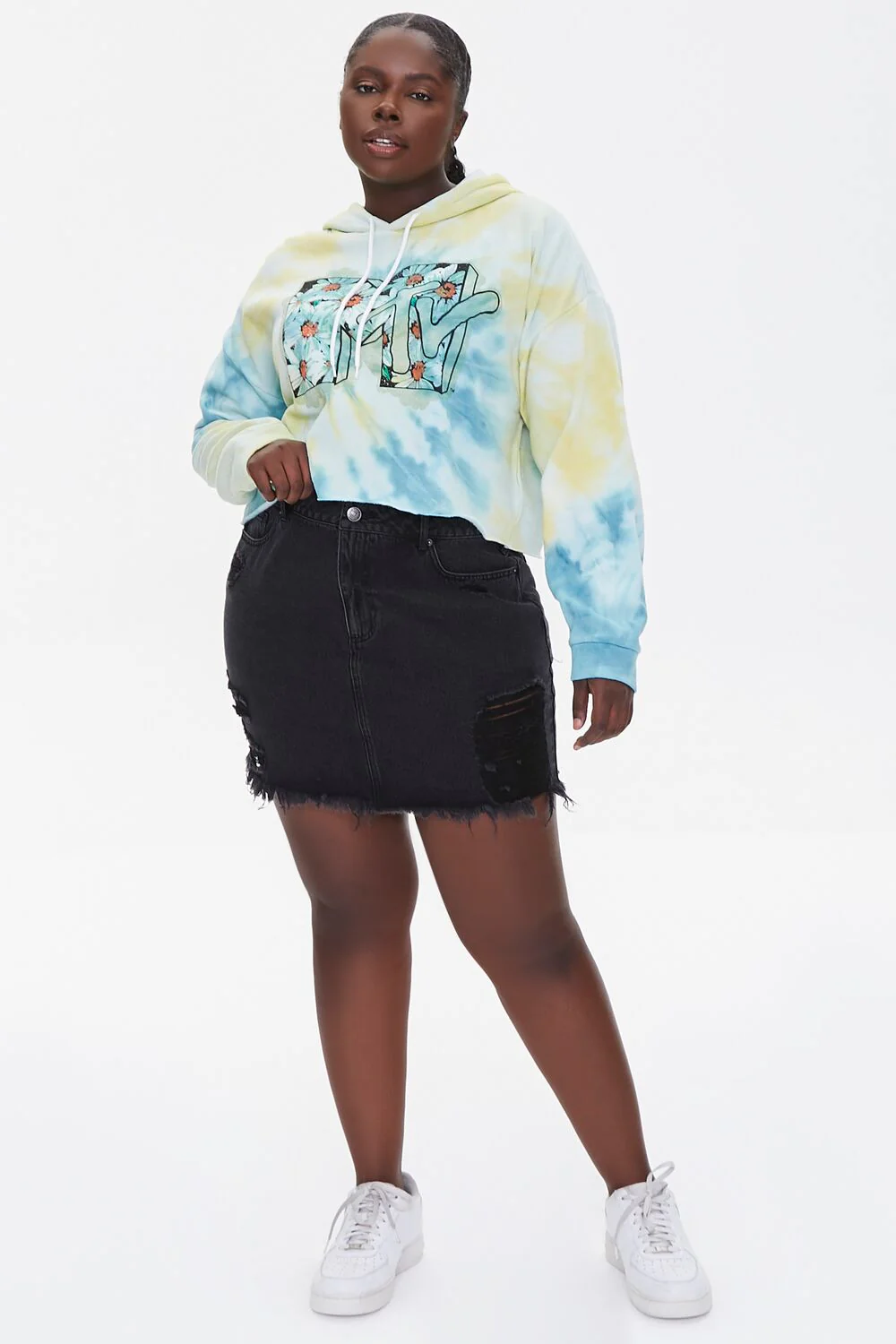 Plus Size MTV Graphic Hoodie - Image 4