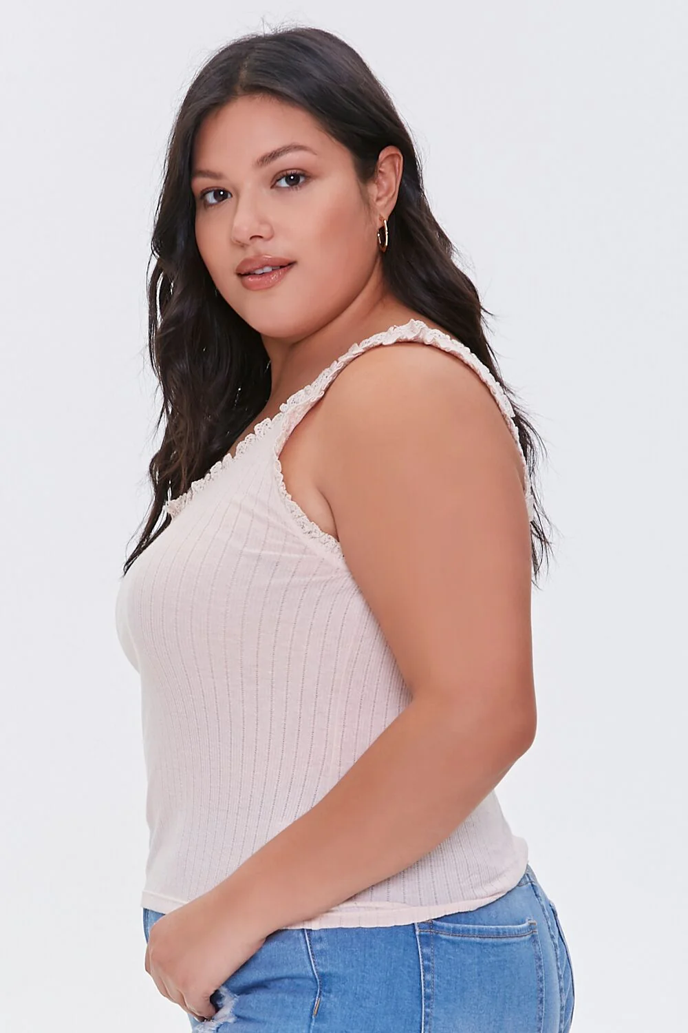 Plus Size Frayed Tank Top - Image 2