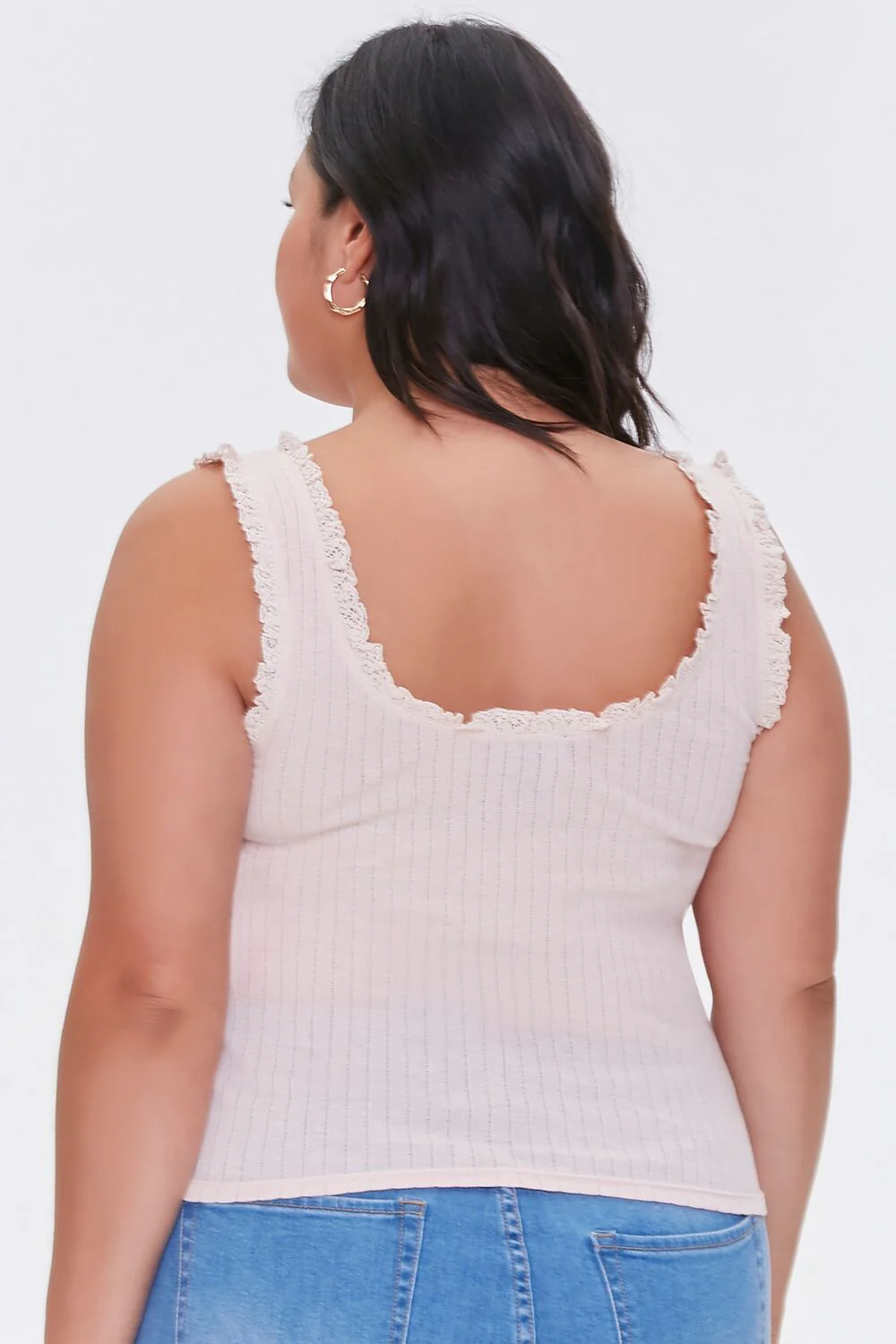 Plus Size Frayed Tank Top - Image 3