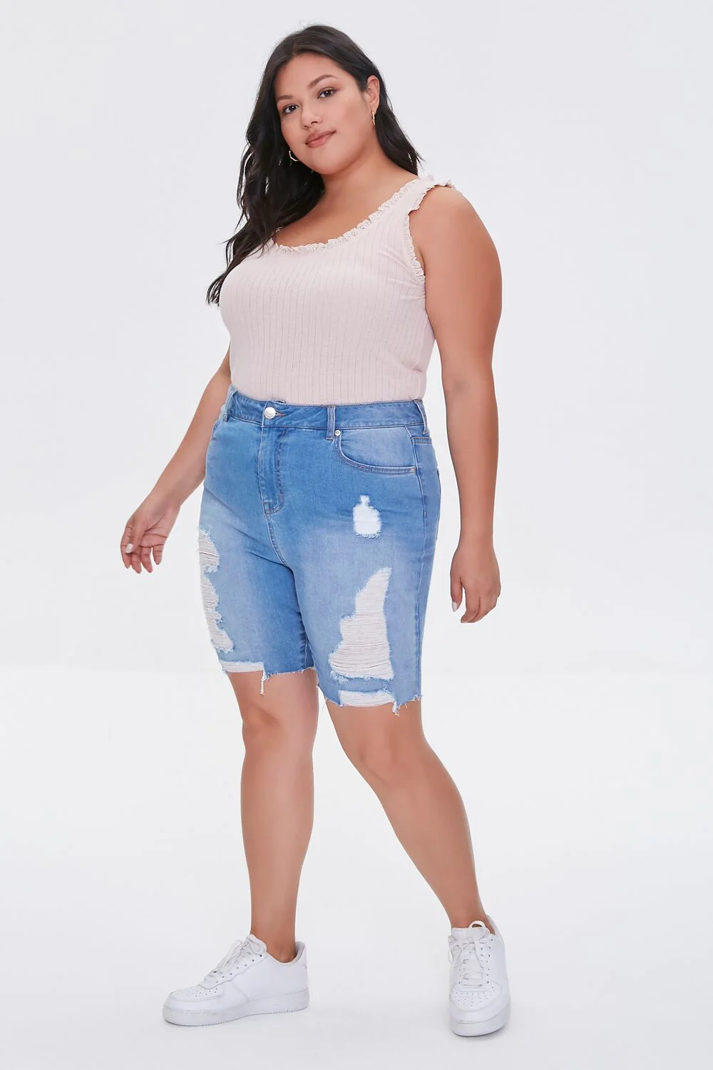 Plus Size Frayed Tank Top - Image 4