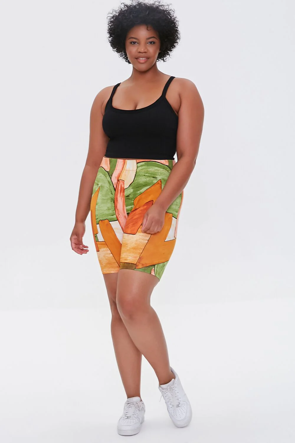 Plus Size Geo Print Biker Shorts - Image 5