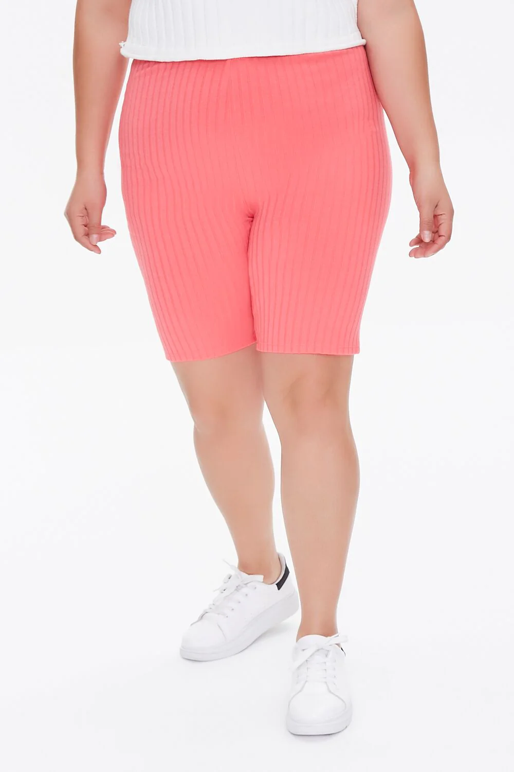 Plus Size Ribbed Biker Shorts - Image 2