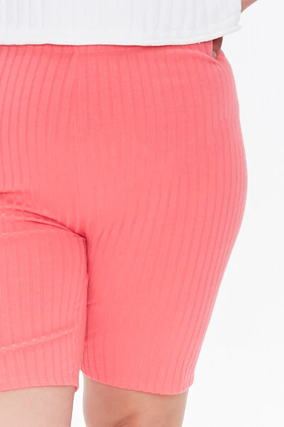Plus Size Ribbed Biker Shorts - Image 5