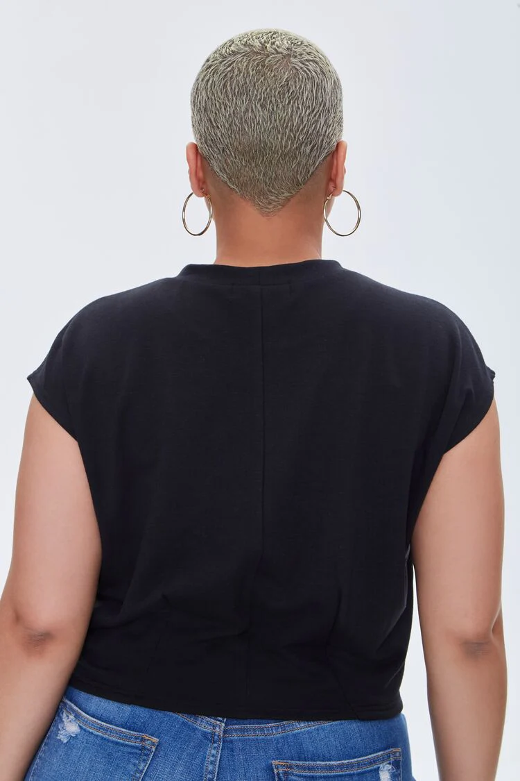 Plus Size Cap-Sleeve Tee - Image 3