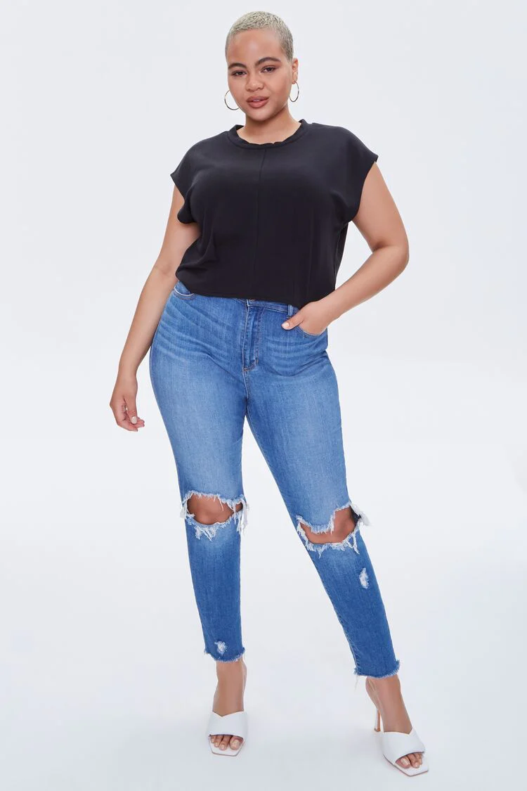 Plus Size Cap-Sleeve Tee - Image 4