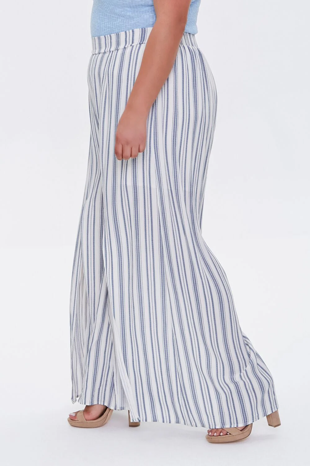 Plus Size Striped Palazzo Pants - Image 3