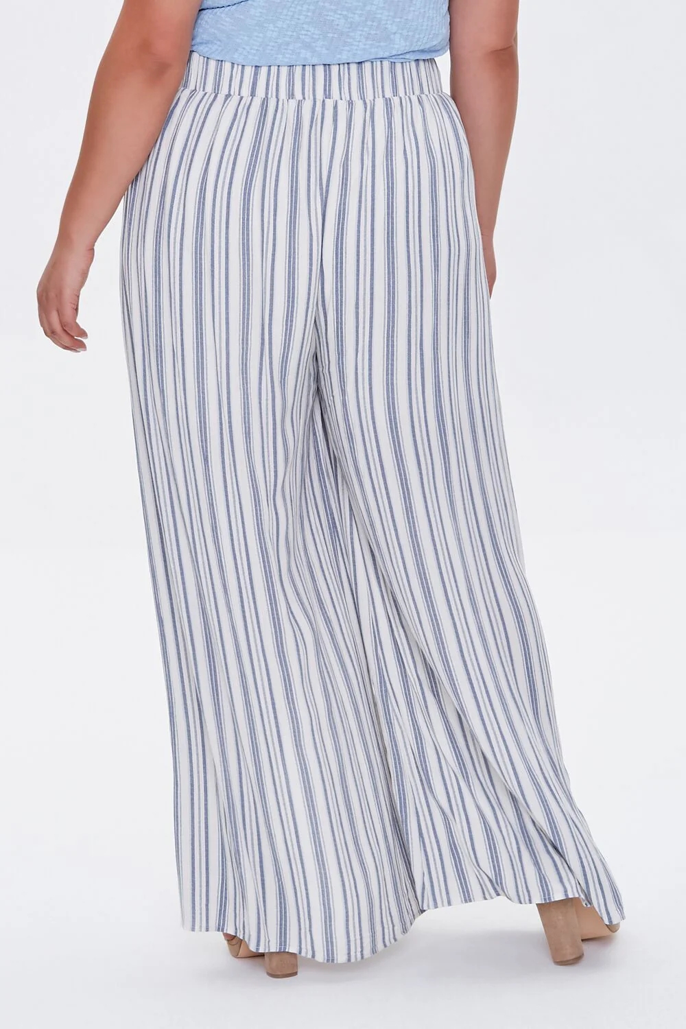 Plus Size Striped Palazzo Pants - Image 4