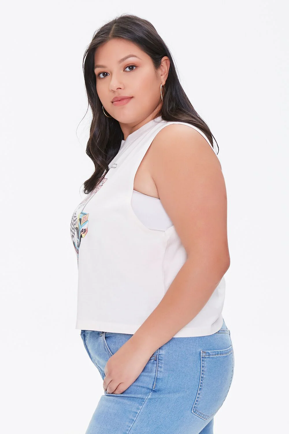Plus Size Racing Graphic Muscle Tee - Image 2