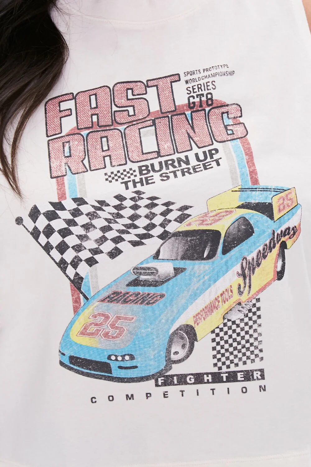 Plus Size Racing Graphic Muscle Tee - Image 5