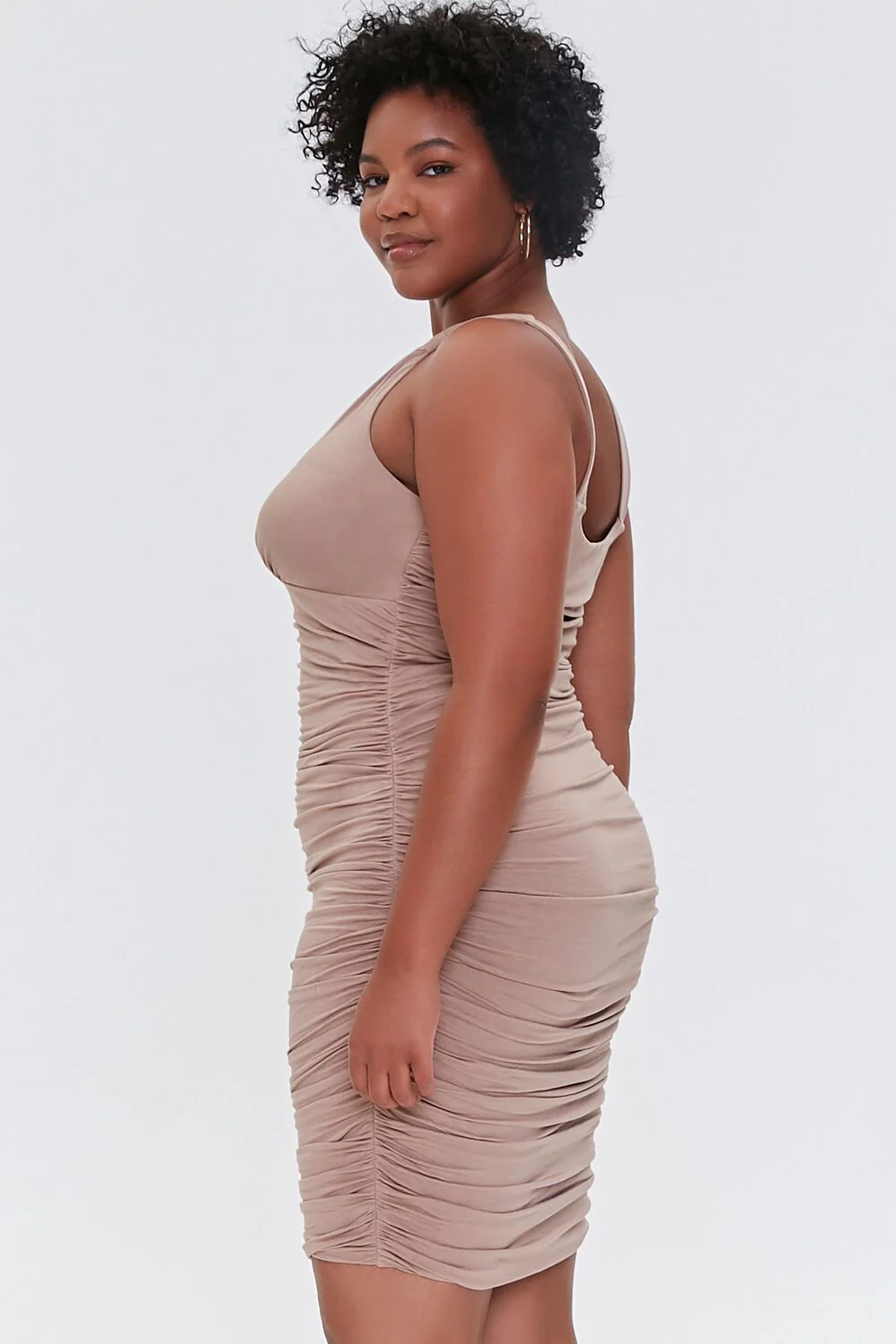 Plus Size Ruched Bodycon Dress - Image 6