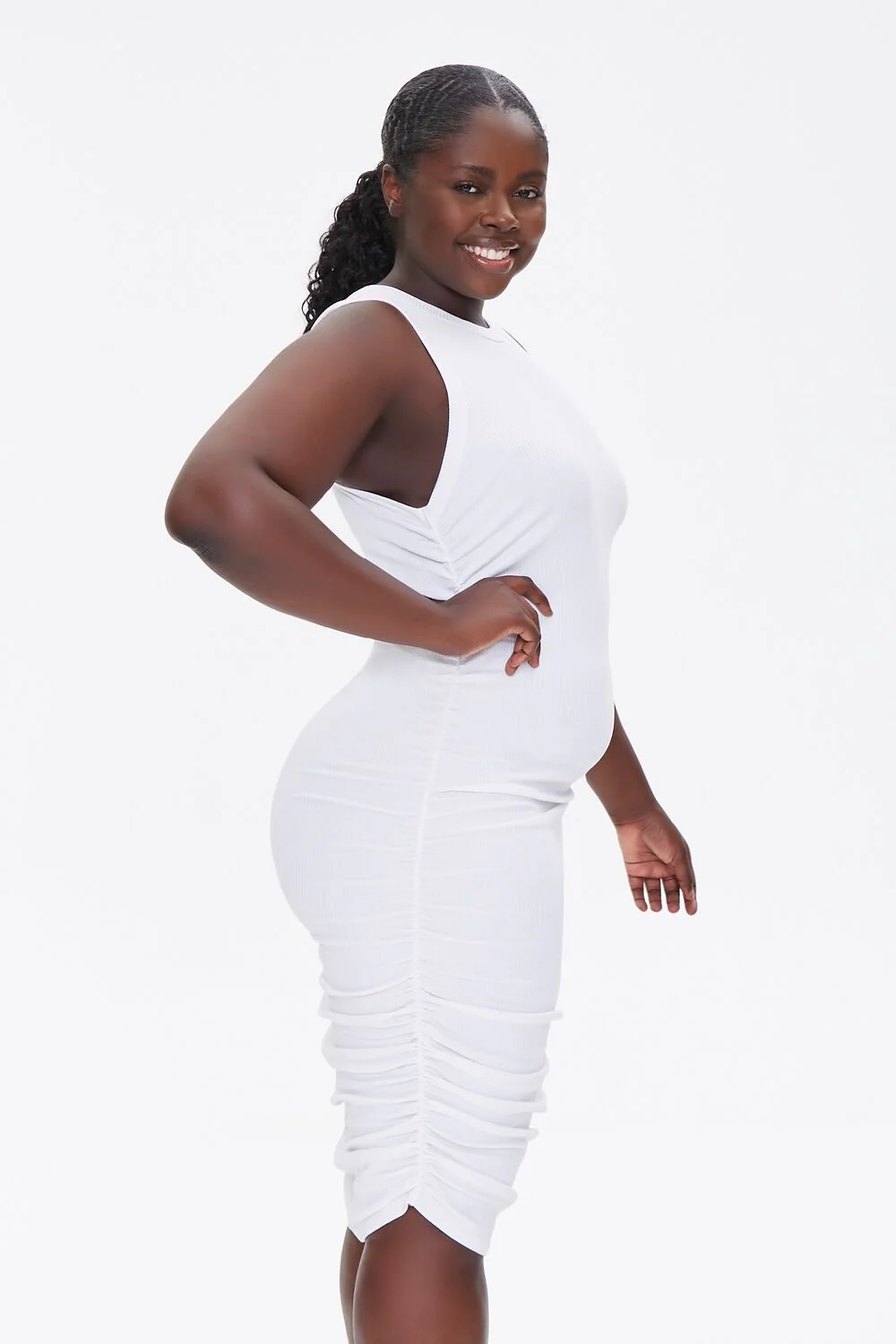 Plus Size Knee-Length Tank Dress - Image 2