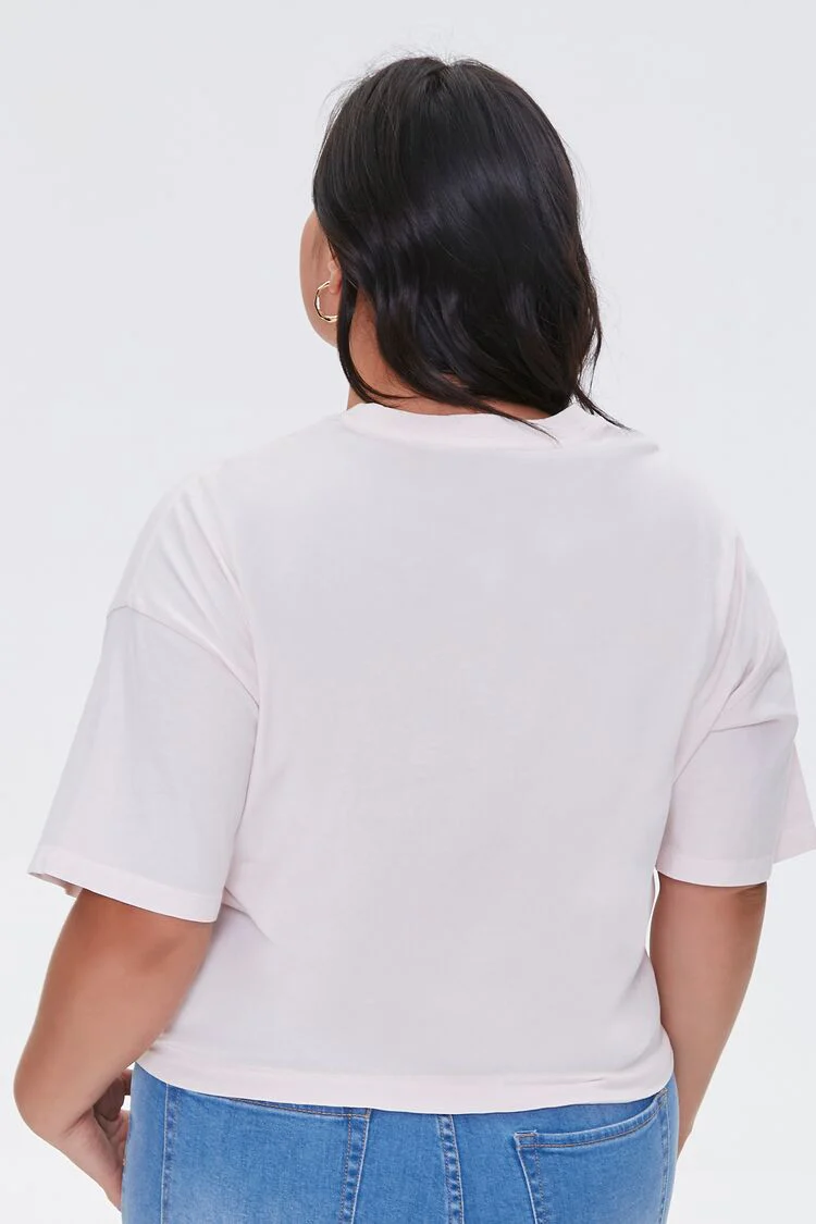 Plus Size Be Kind Cropped Graphic Tee - Image 3
