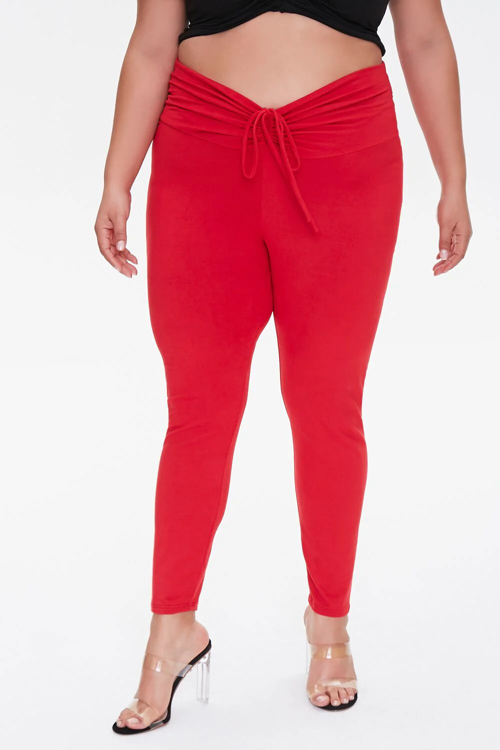 Plus Size Drawstring Leggings - Image 2