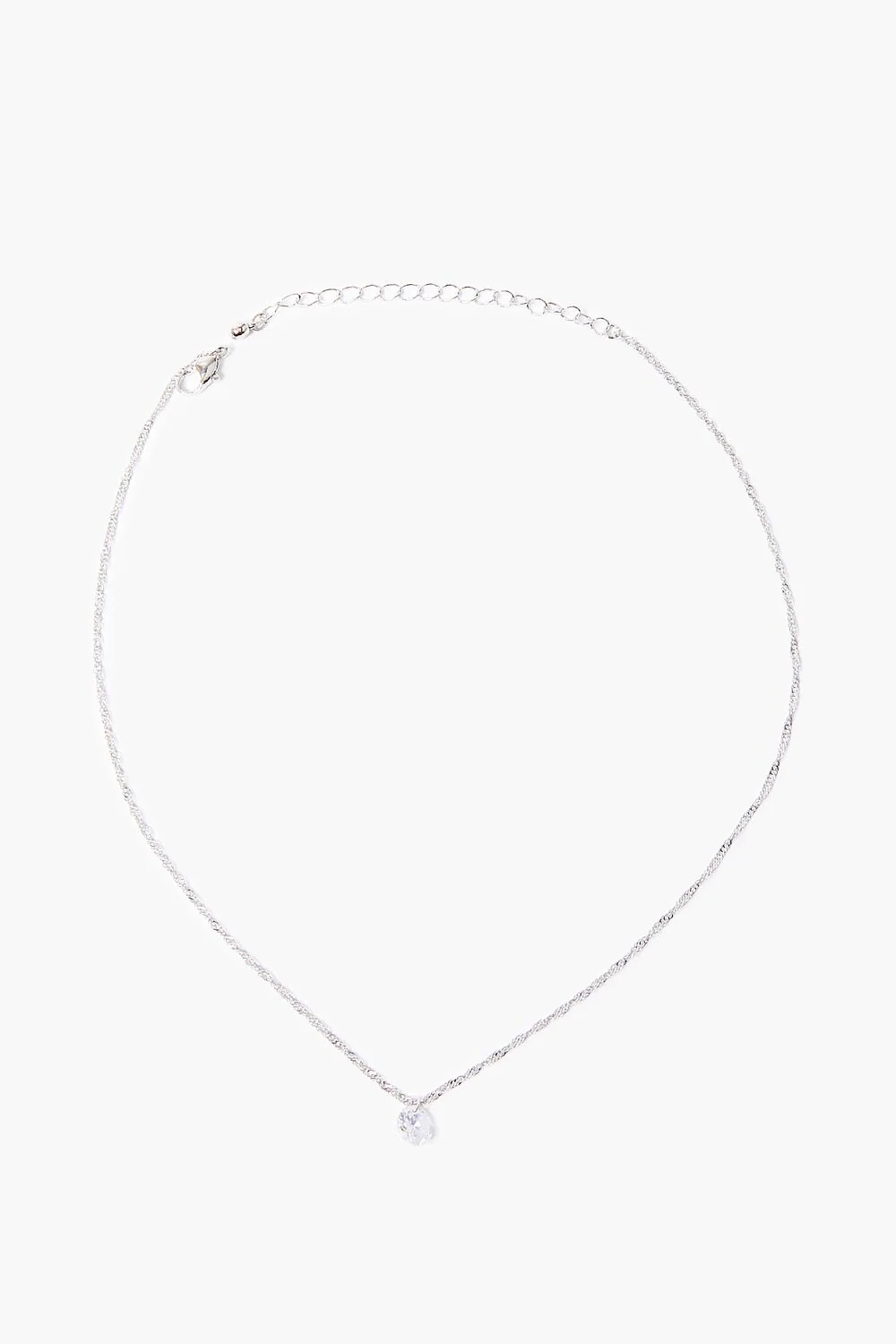 CZ Stone Charm Necklace - Image 2