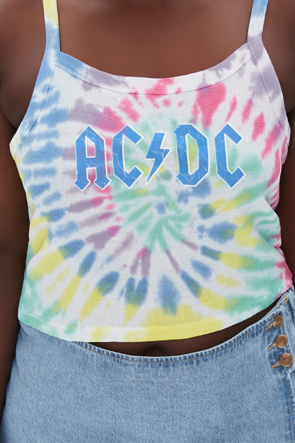 Plus Size AC/DC Graphic Cropped Cami - Image 5