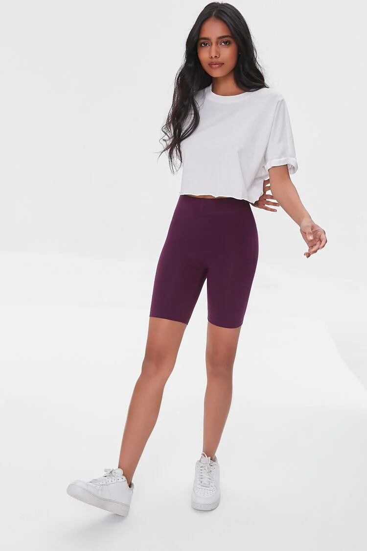 Organically Grown Cotton Basic Biker Shorts - Image 5
