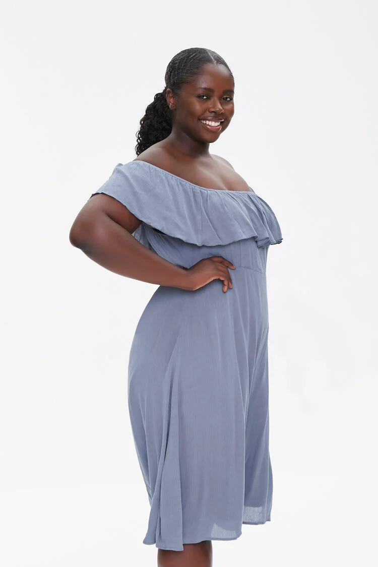 Plus Size Off-the-Shoulder Dress - Image 2