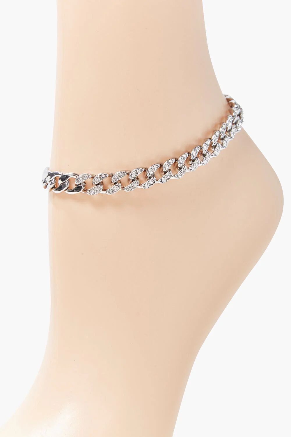 Rhinestone-Trim Chain Anklet - Image 2