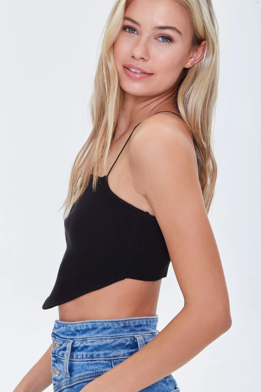 Sweater-Knit Cropped Cami - Image 2