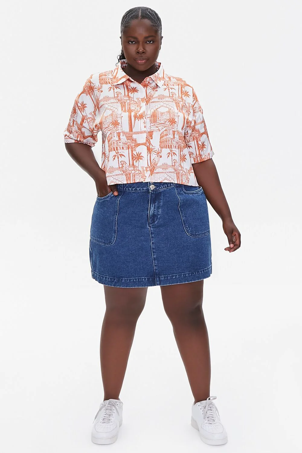 Plus Size Tropical Print Shirt - Image 4