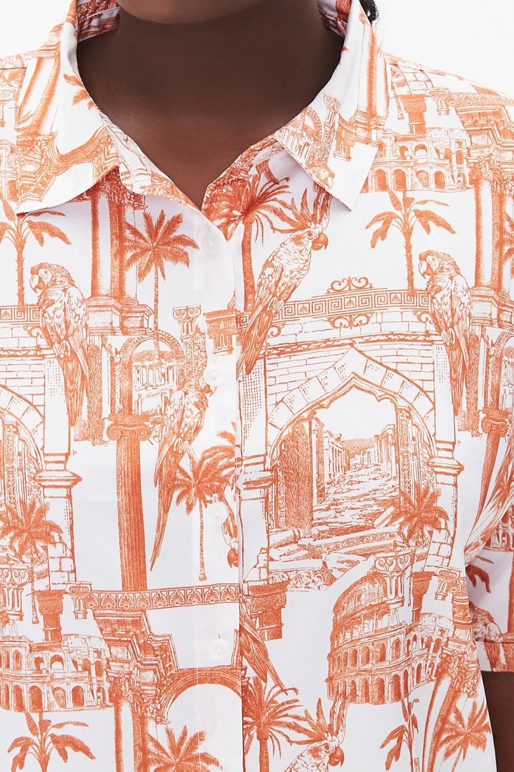 Plus Size Tropical Print Shirt - Image 5