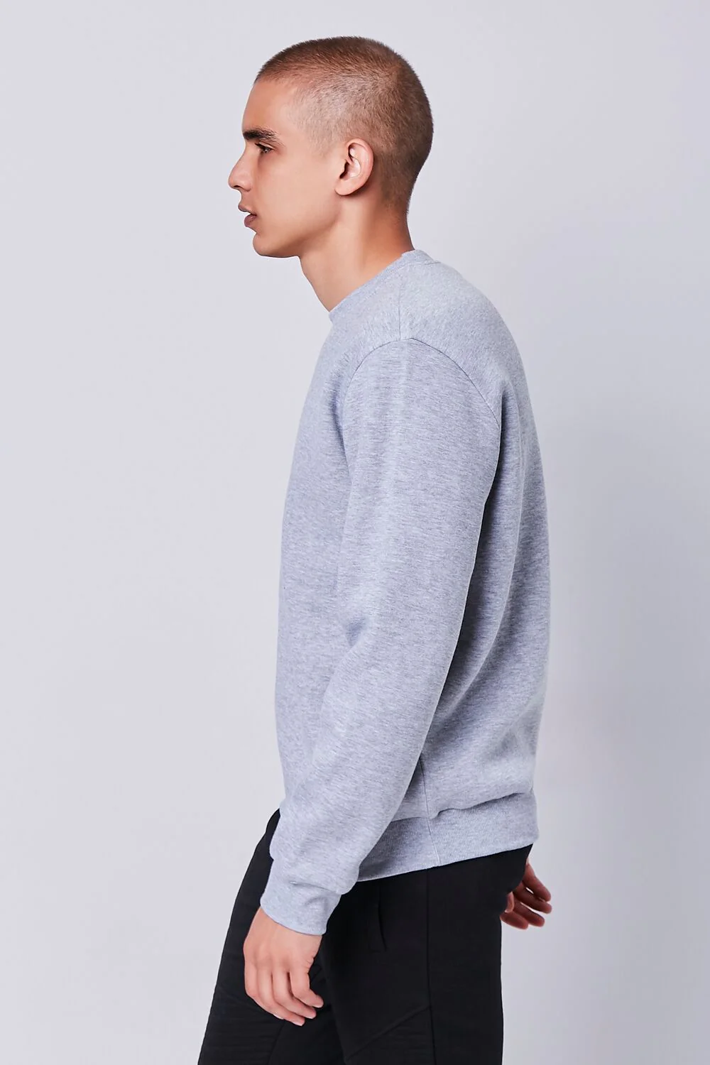 Heathered Fleece Crew Neck Sweatshirt - Image 2