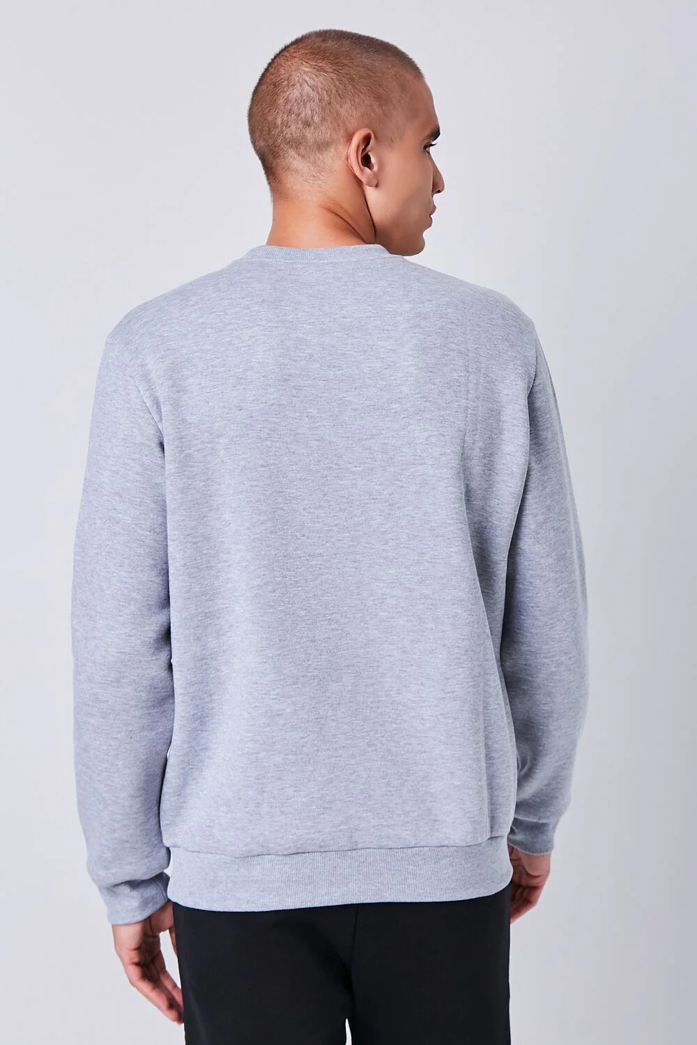 Heathered Fleece Crew Neck Sweatshirt - Image 3