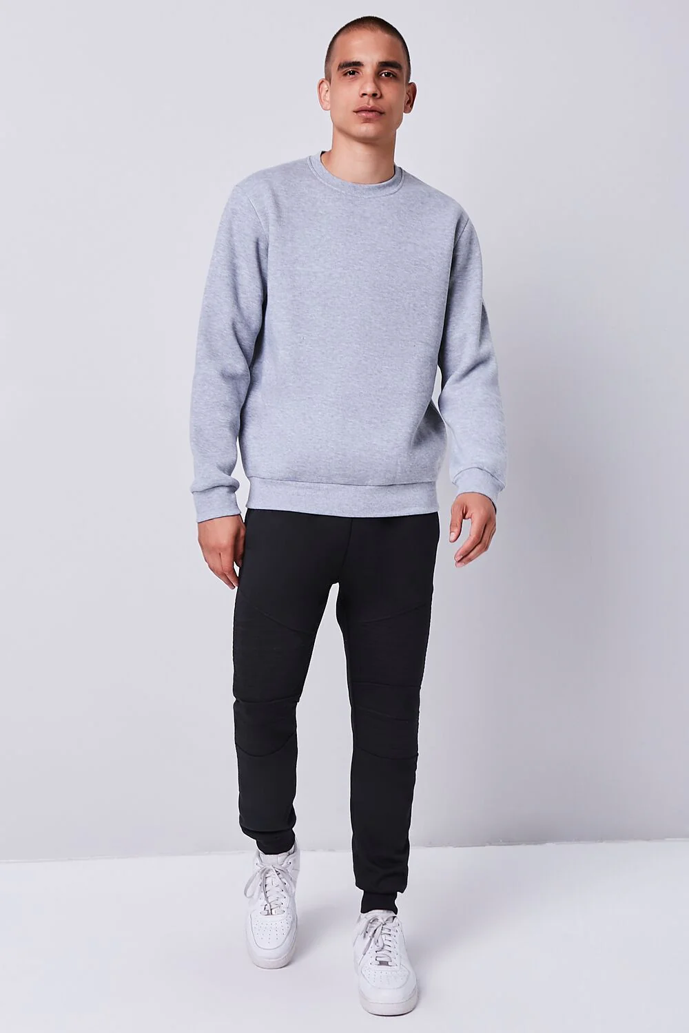 Heathered Fleece Crew Neck Sweatshirt - Image 4