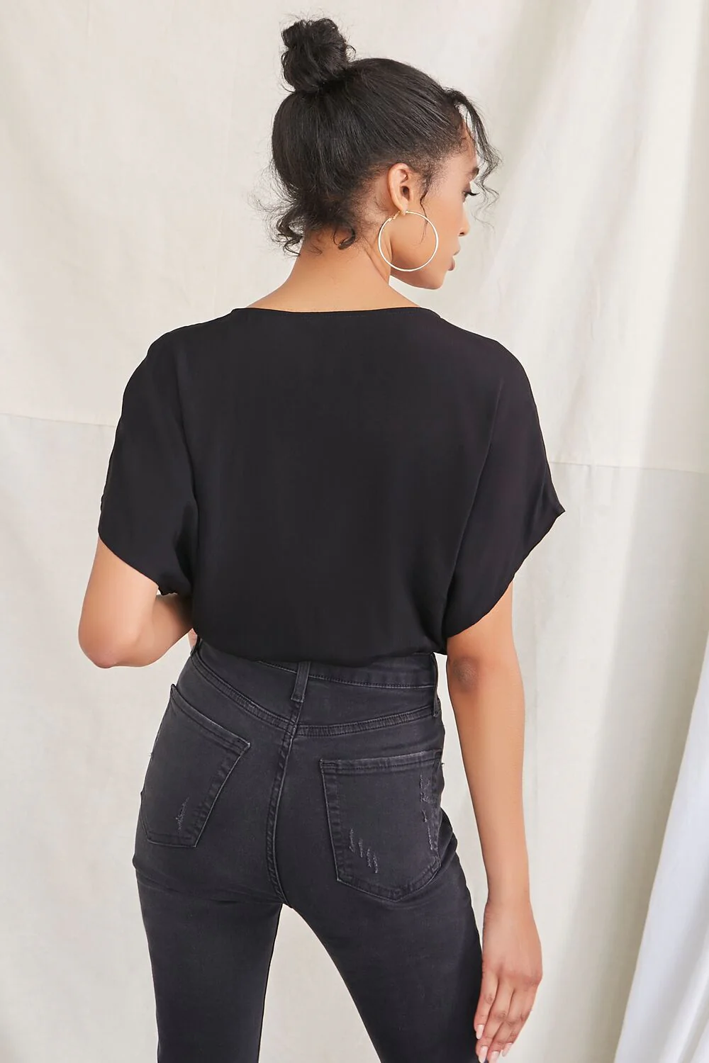 Crepe Surplice Bodysuit - Image 3
