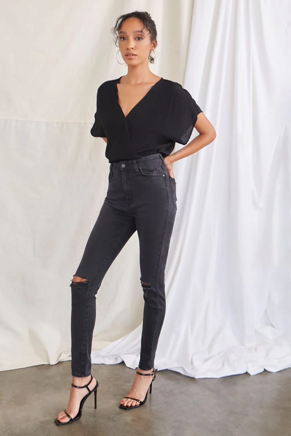Crepe Surplice Bodysuit - Image 4