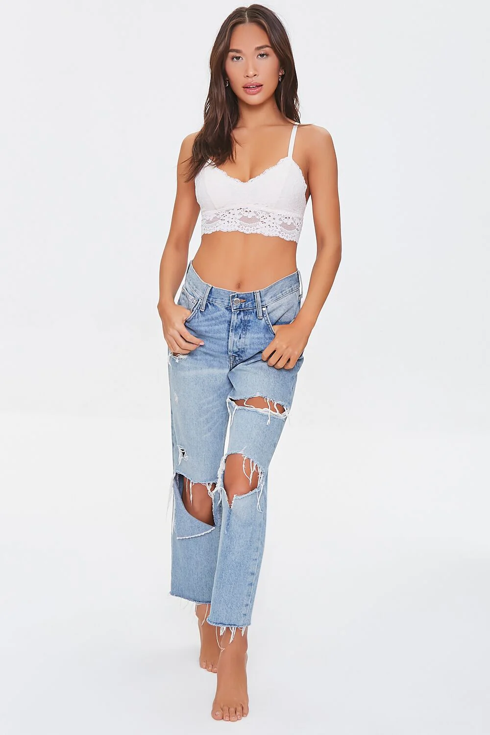 Lace V-Neck Bralette - Image 4