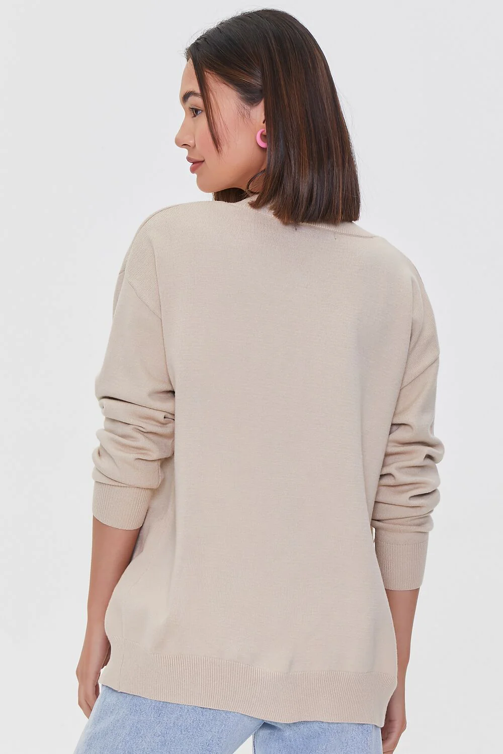 Sweater-Knit Crop Top & Cardigan Set - Image 3