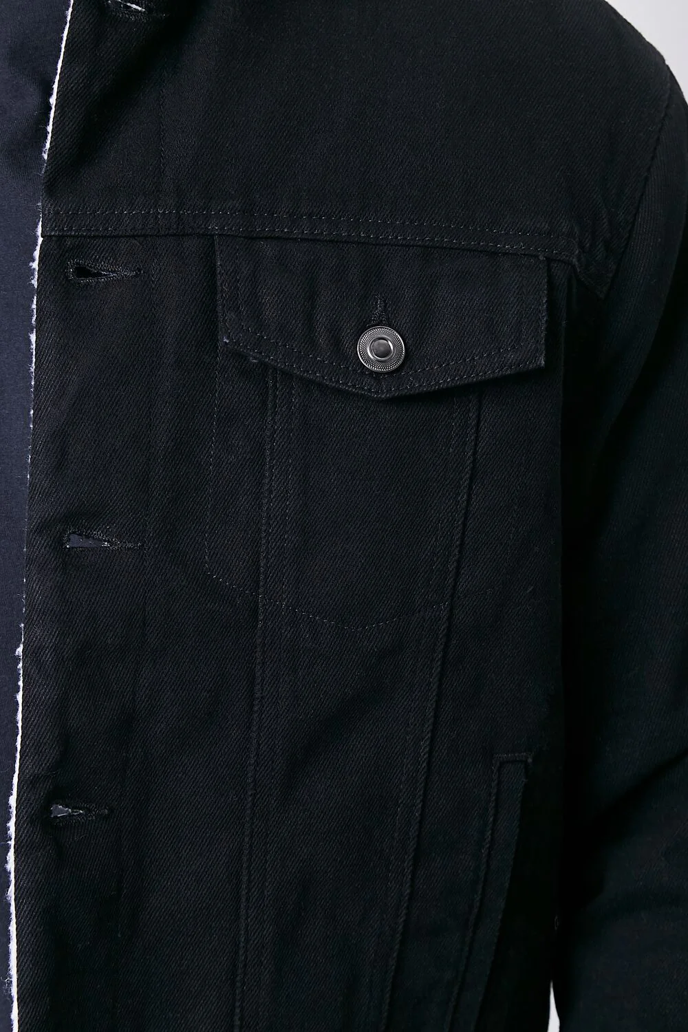 Denim Faux Shearling Jacket - Image 5