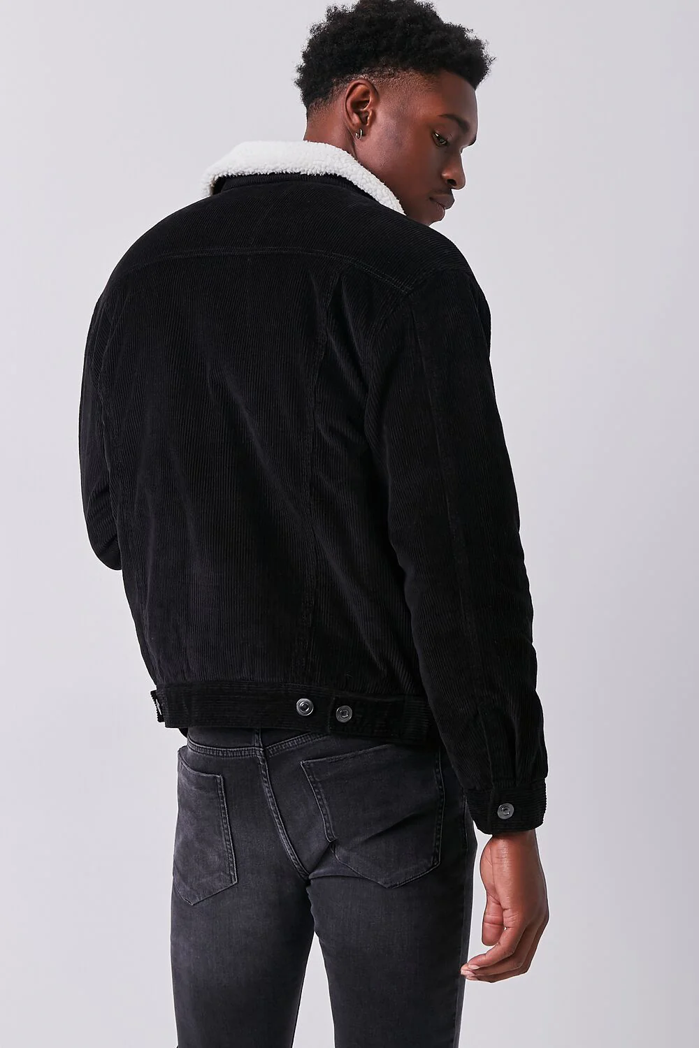 Corduroy Faux Shearling Jacket - Image 3