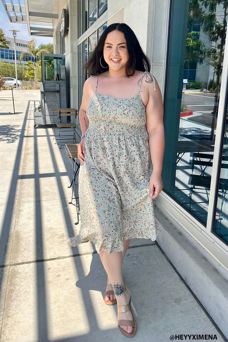 Plus Size Floral Print Dress - Image 8
