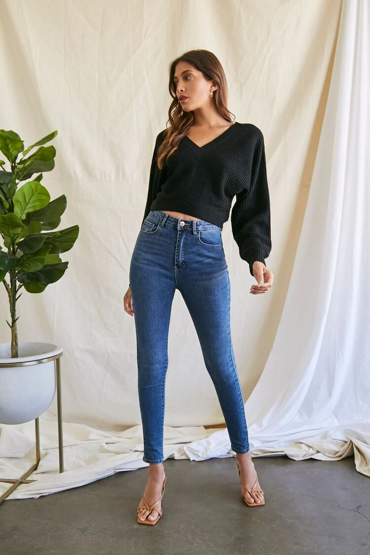 Ribbed Knit Tie-Back Sweater - Image 4