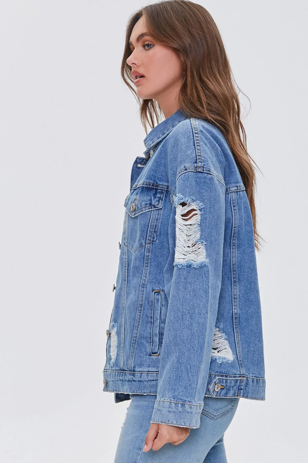 Basic Recycled Cotton-Blend Denim Jacket - Image 2