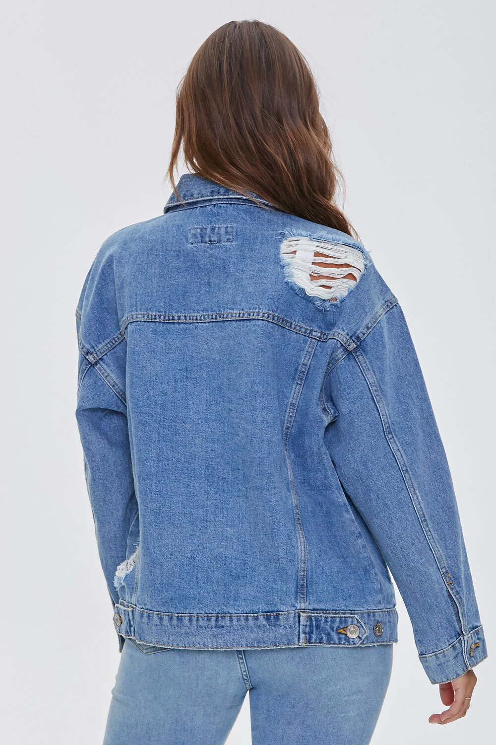 Basic Recycled Cotton-Blend Denim Jacket - Image 3