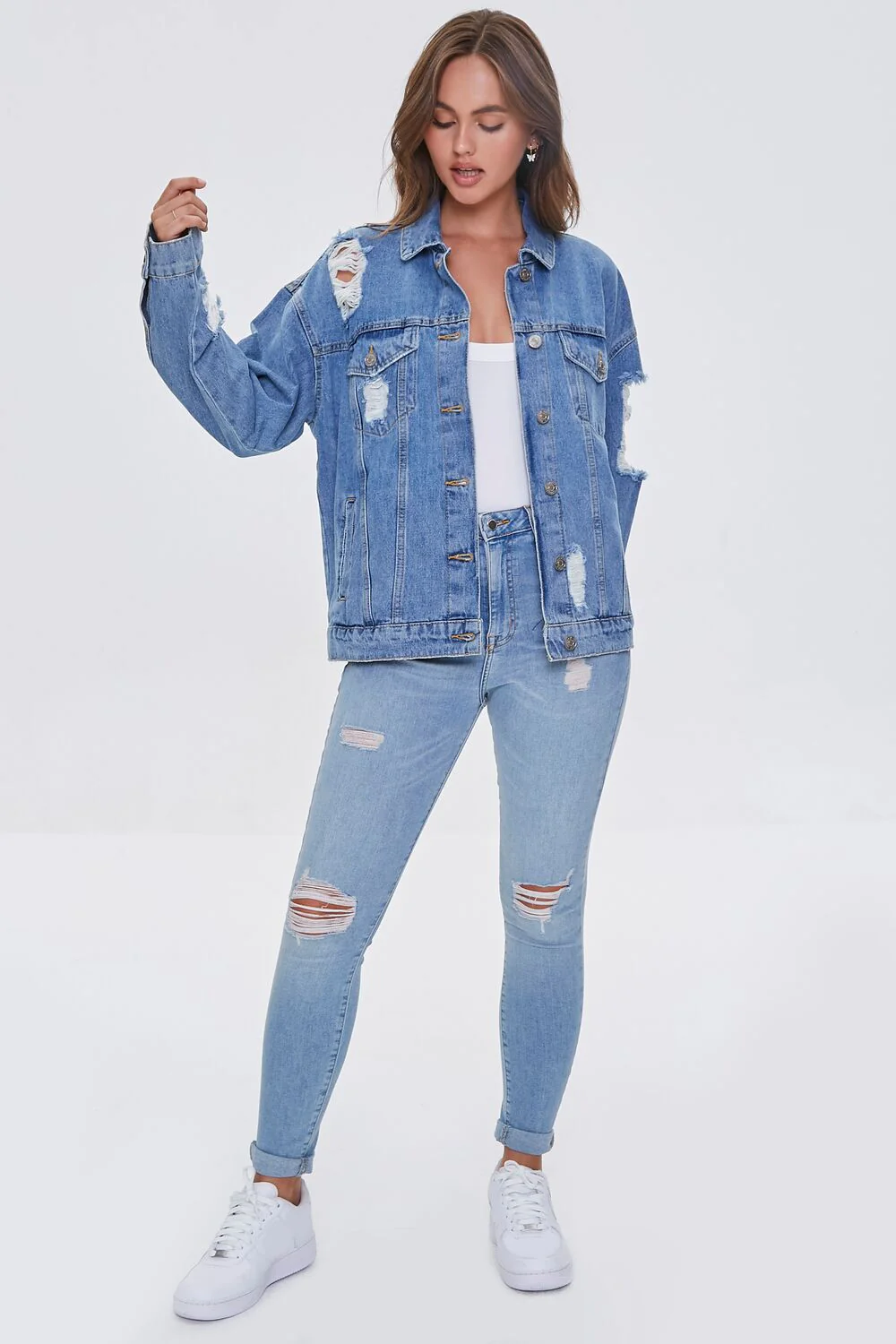 Basic Recycled Cotton-Blend Denim Jacket - Image 4