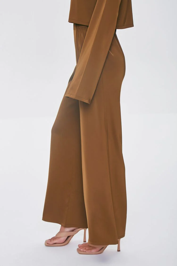 Satin Wide-Leg Pants - Image 3