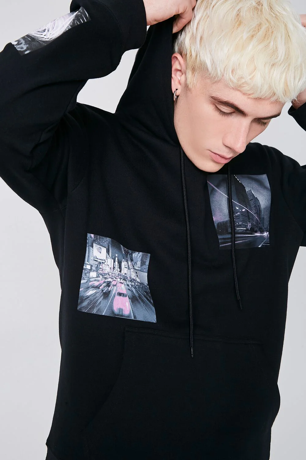 Cityscape Graphic Fleece Hoodie - Image 2