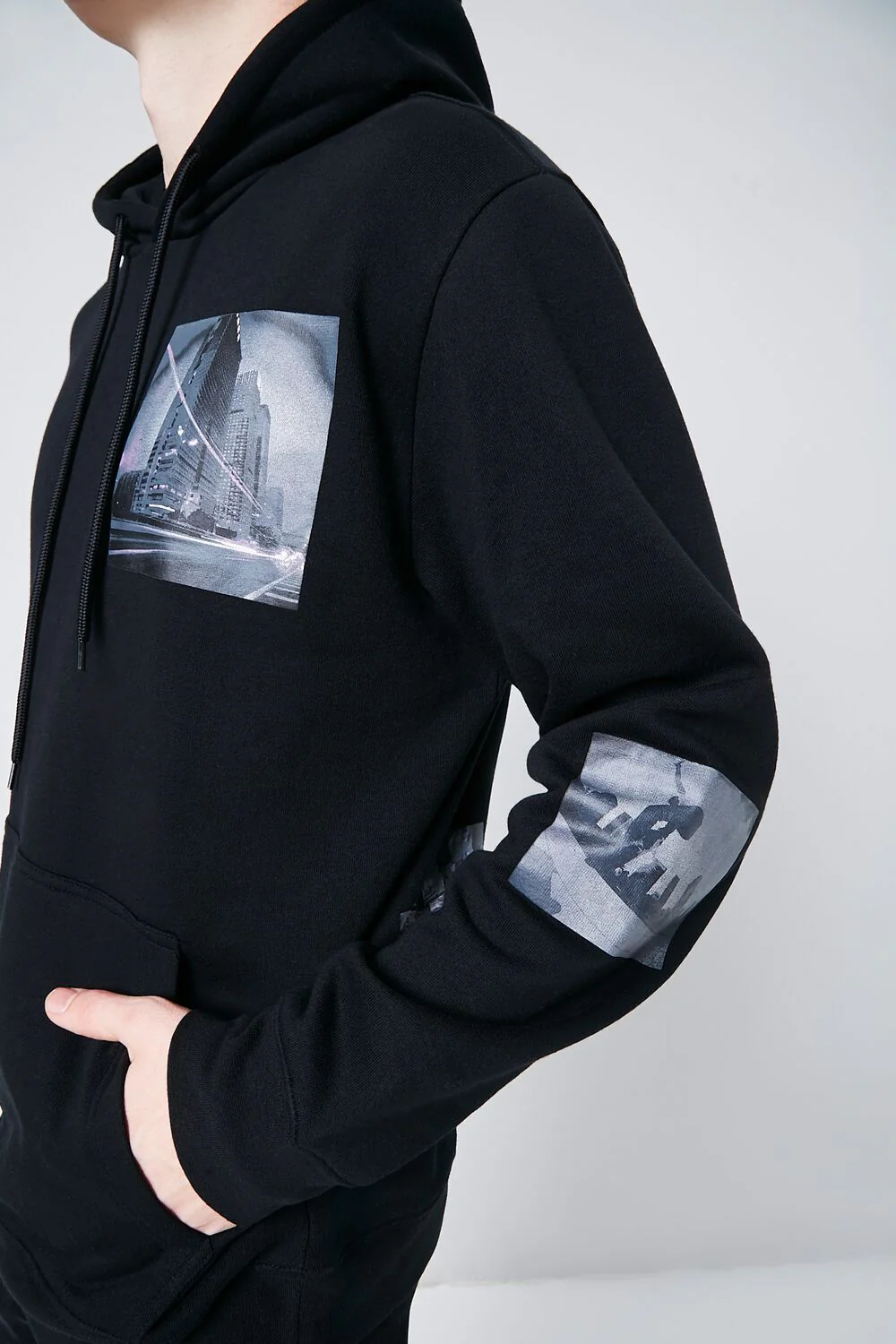 Cityscape Graphic Fleece Hoodie - Image 3