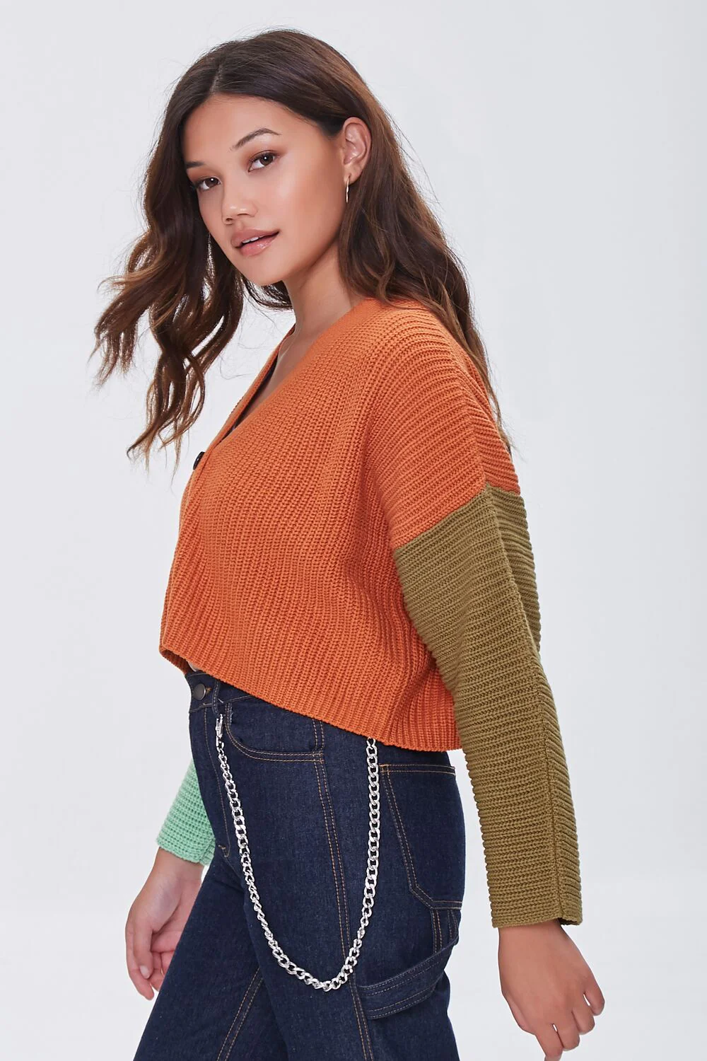 Colorblock Cardigan Sweater - Image 2
