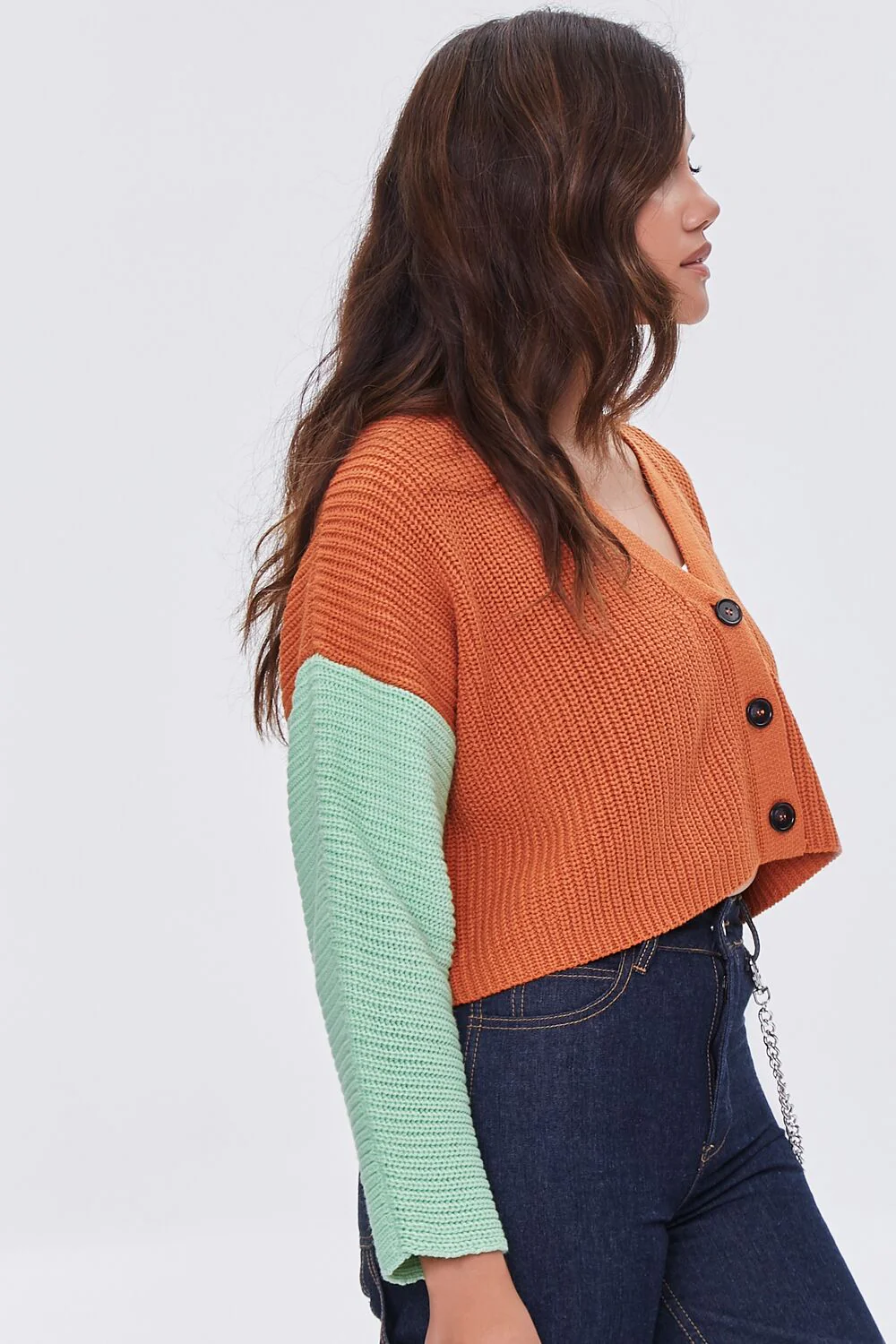 Colorblock Cardigan Sweater - Image 3